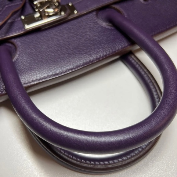 Hermès BIRKIN HAC 40 Rare Palladium HW CLEMENCE RAISIN L STAMP08 - Picture 7 of 14